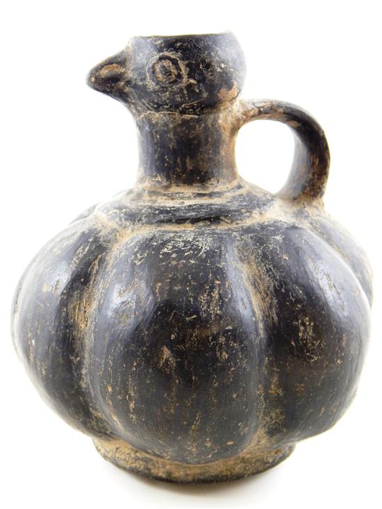 Appraisal: TRIBAL Pre-Columbian Huaco water jug Peruvian late Chimu period circa