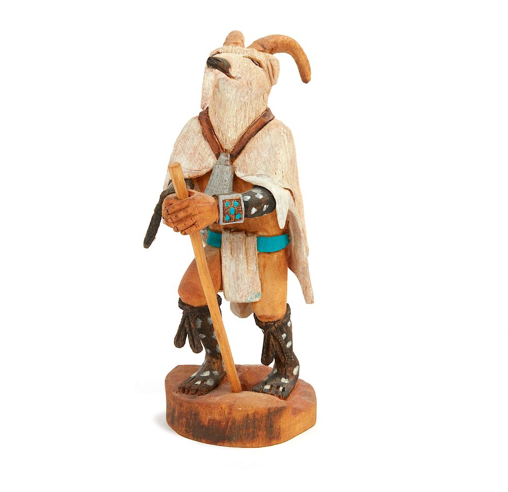 Appraisal: Hopi Billy Goat Kachina Kapicha Henry Naha Hopi Billy Goat