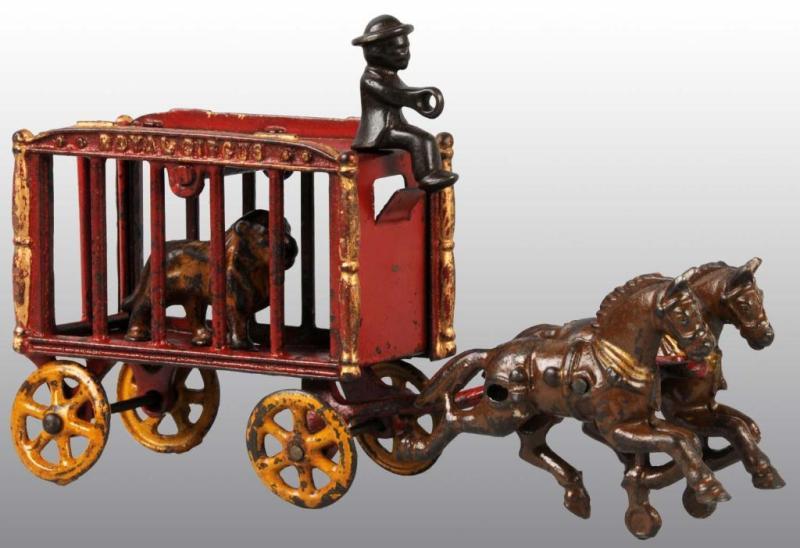 Appraisal: Cast Iron Hubley -Horse Royal Circus Cage Wagon Description Includes