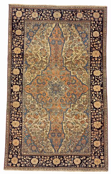 Appraisal: A Mohtasham Kashan rug Central Persia late th century size