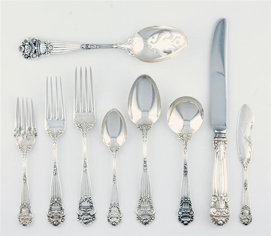 Appraisal: Towle sterling flatware service circa Georgian pattern comprising hollow handle