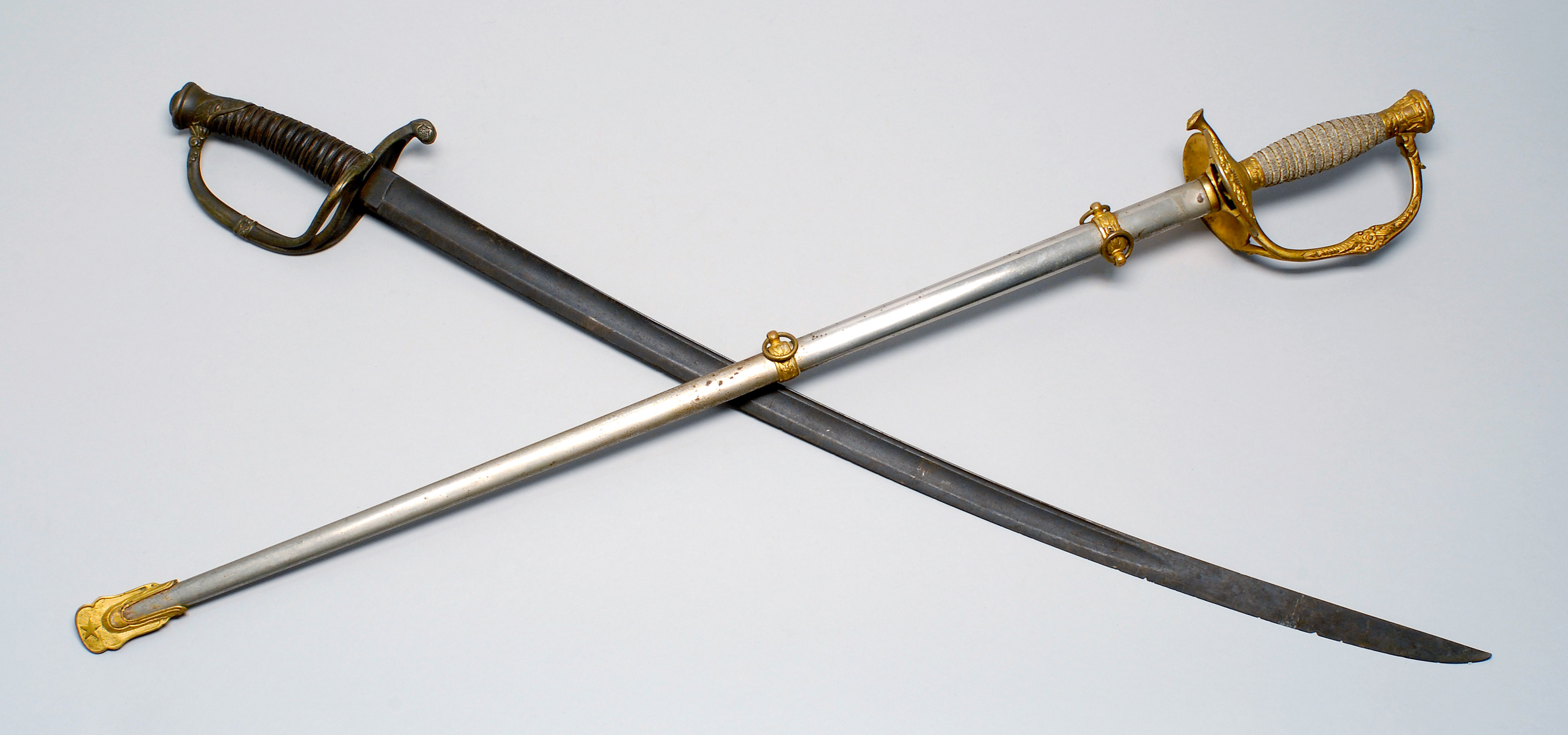 Appraisal: TWO CIVIL WAR-ERA SWORDS A U S Model Staff Officer's