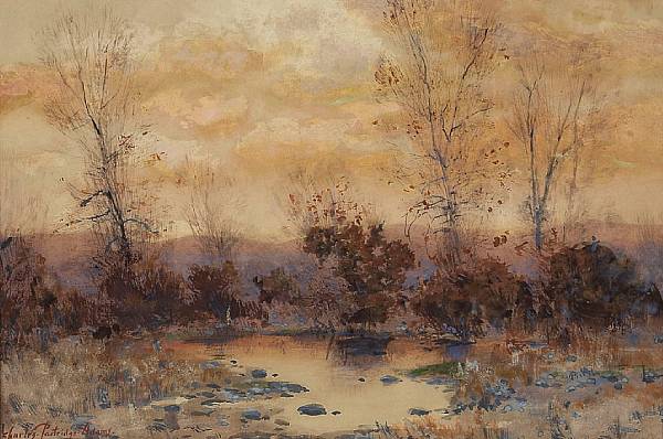 Appraisal: Charles Partridge Adams American - Sunset on the marsh signed