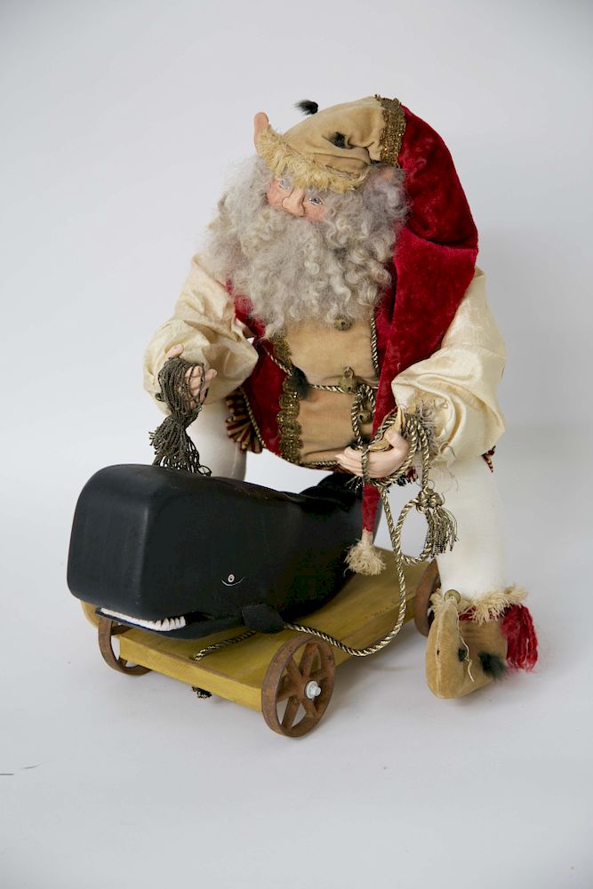 Appraisal: Bethany Lowe Santa Claus Figure Riding a Whale Bethany Lowe