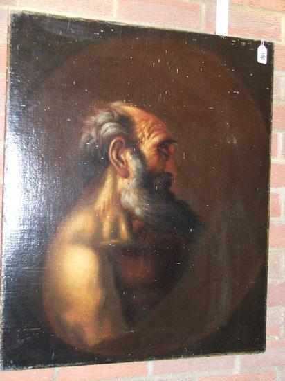 Appraisal: MANNER OF SALVATOR ROSA - Portrait of a bearded man