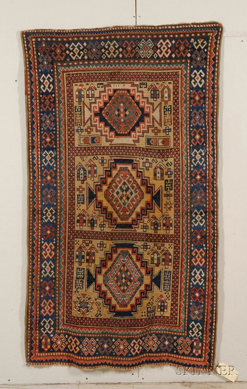 Appraisal: Kazak Rug Southwest Caucasus last quarter th century repiled areas