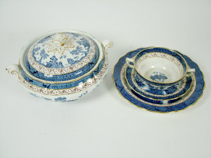 Appraisal: Booths 'Real Old Willow' pattern part dinner service including vegetable