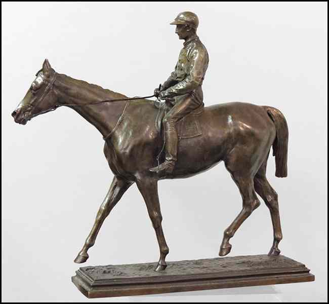 Appraisal: ISIDORE JULES BONHEUR FRENCH - JOCKEY ON A HORSE Bronze