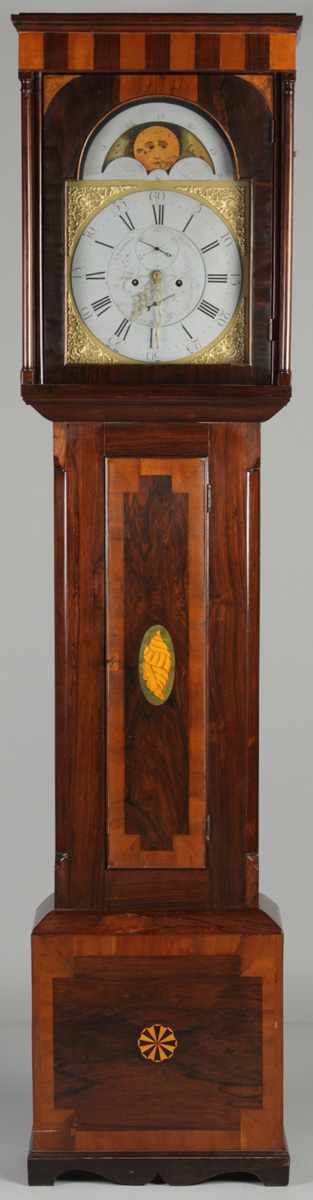 Appraisal: Jay Richmond Brandforth Tall Case Clock Rosewood satinwood inlaid case