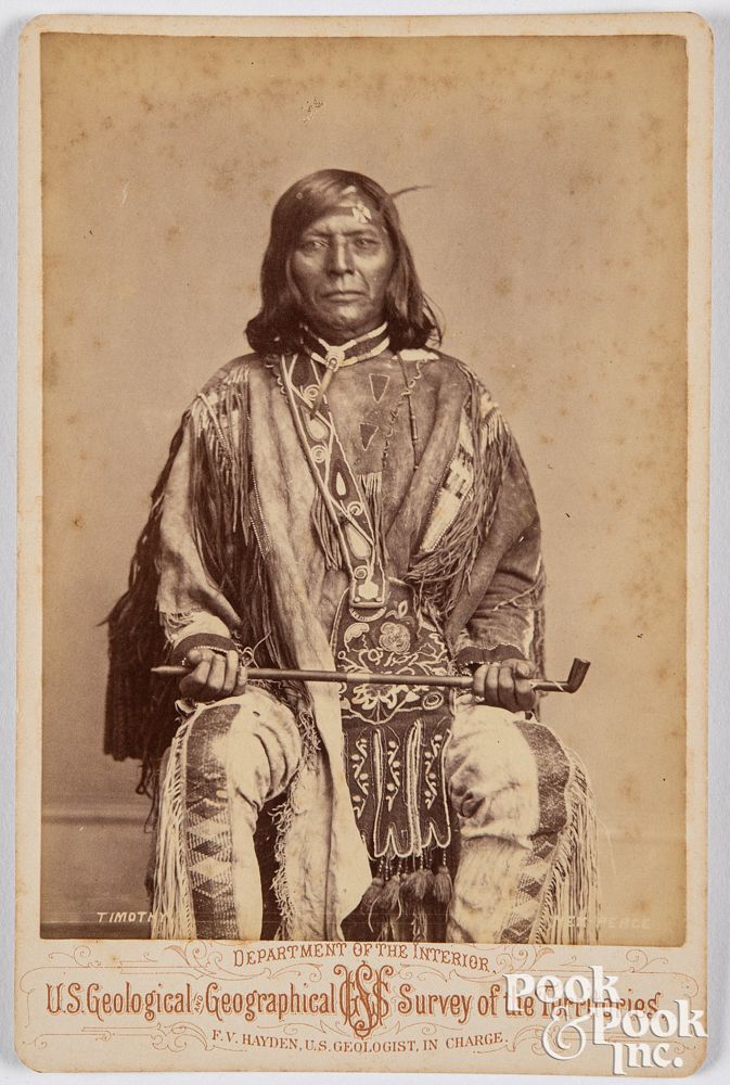 Appraisal: Native American Indian photo Timothy Native American Indian cabinet card