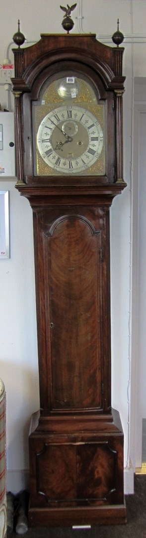 Appraisal: A George III mahogany eight day longcase clock the arch