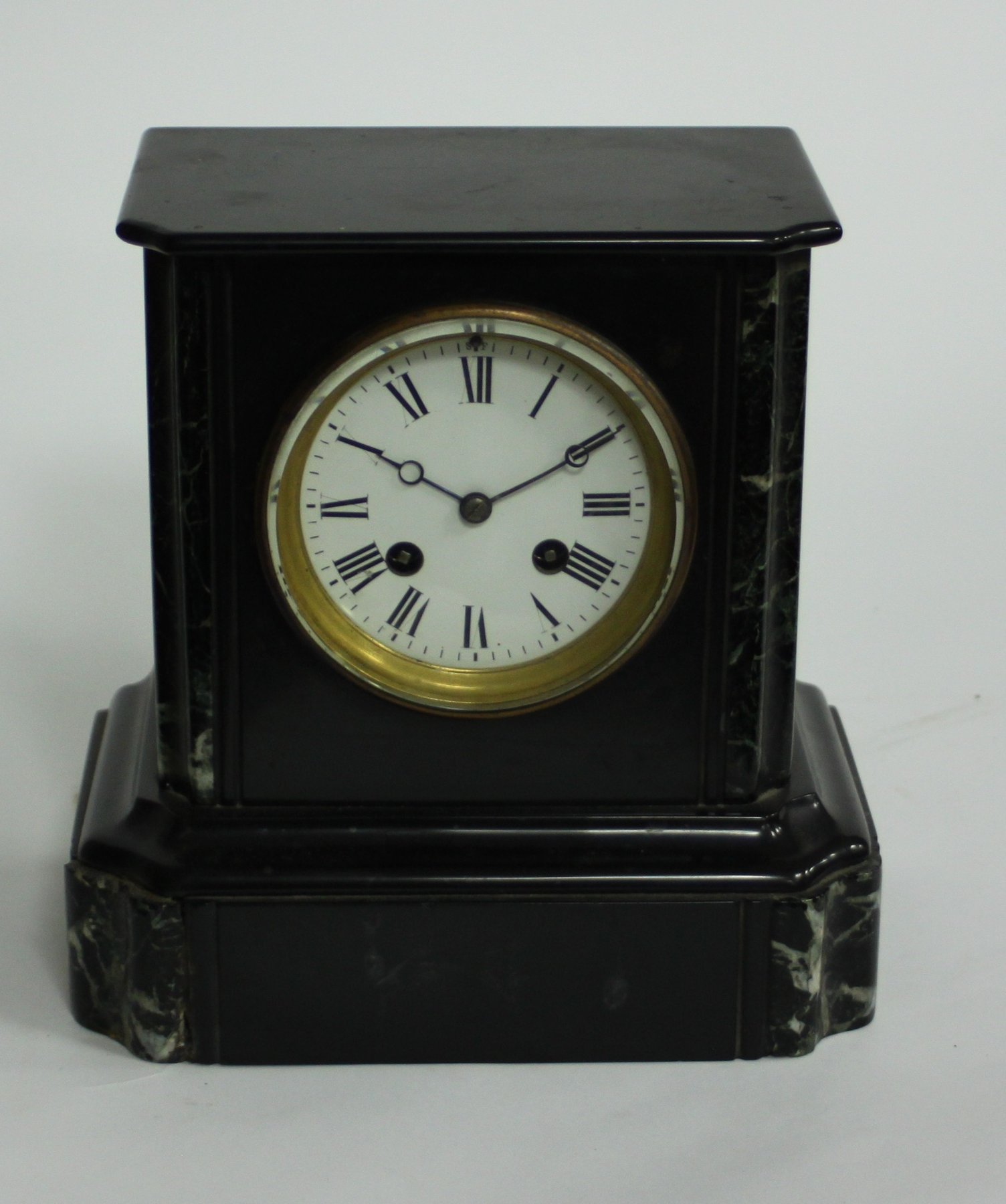 Appraisal: A French mantel clock with drum movement in a Belgian