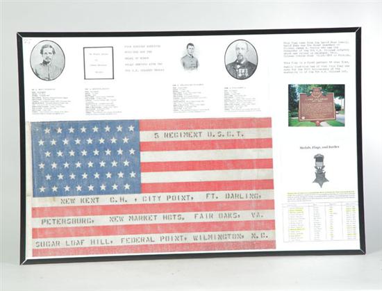 Appraisal: REUNION FLAG FROM TH REGIMENT UNITED STATES COLORED TROOPS Early