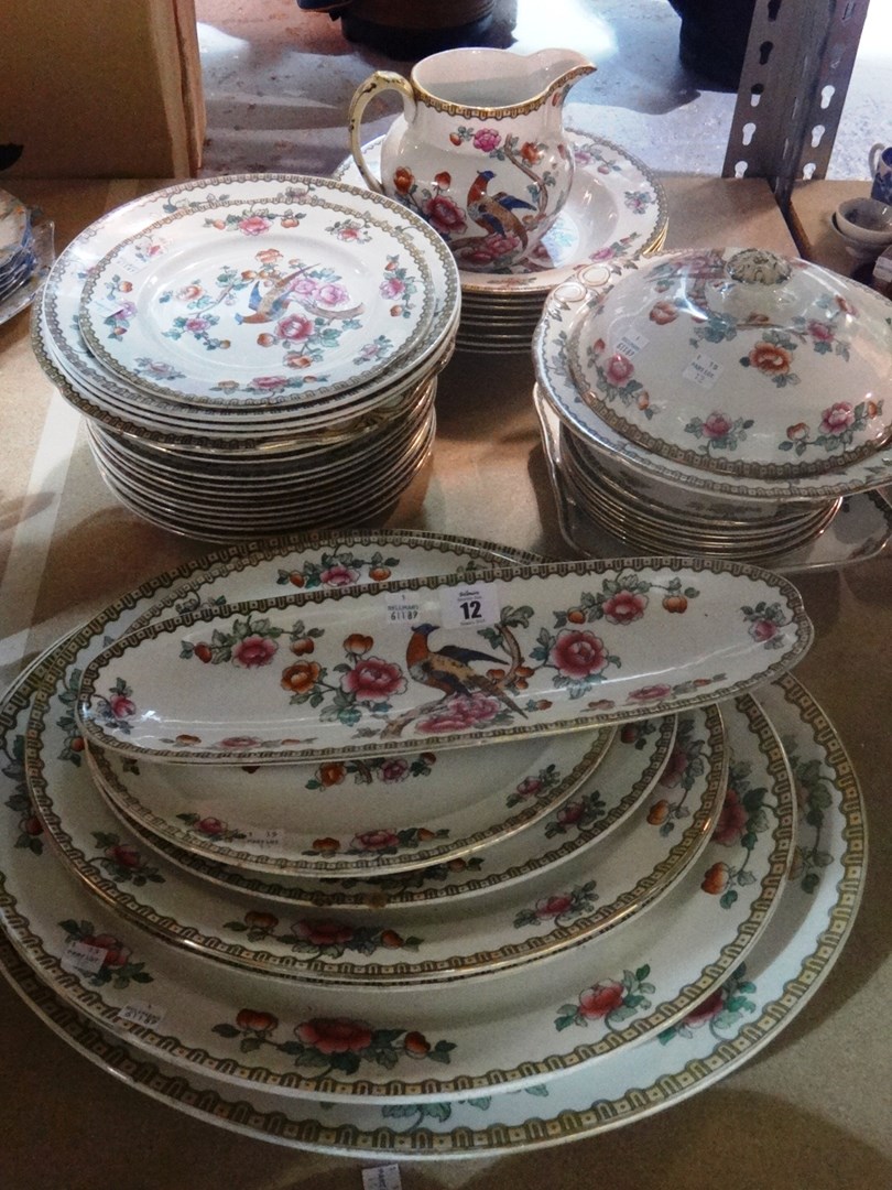 Appraisal: A Whieldon Pheasant pattern part dinner service