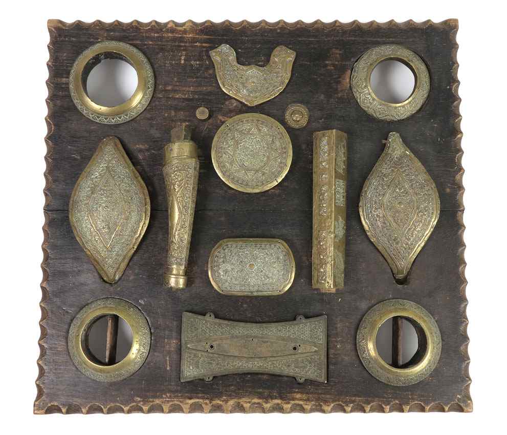 Appraisal: RARE NORTHERN AFRICAN MOROCCAN DIE SET custom brass dies most