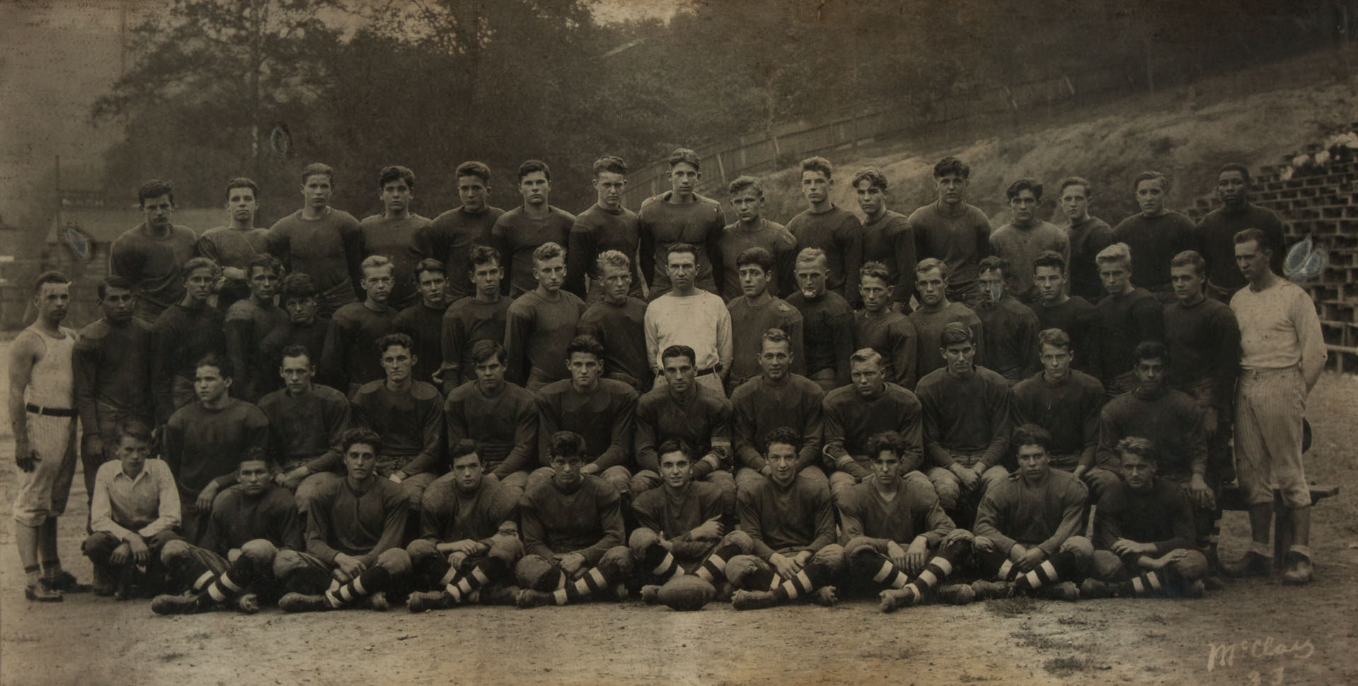 Appraisal: Early photograph of youth football team dated large team photo