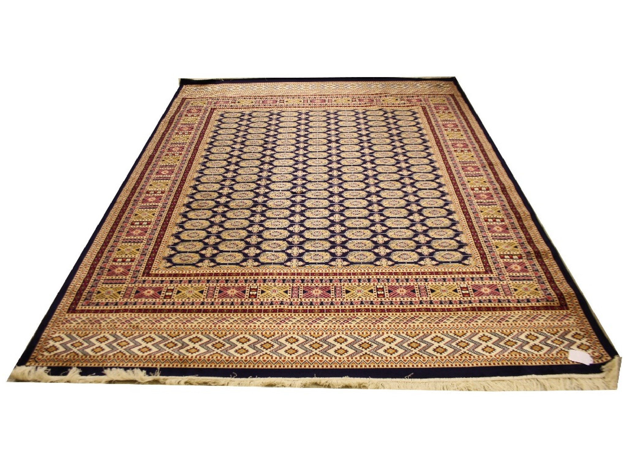 Appraisal: Bokhara carpet with blue ground x