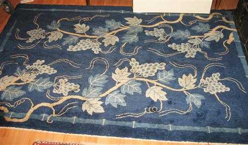 Appraisal: CHINA antique Blue central field decorated with two vine tendrils