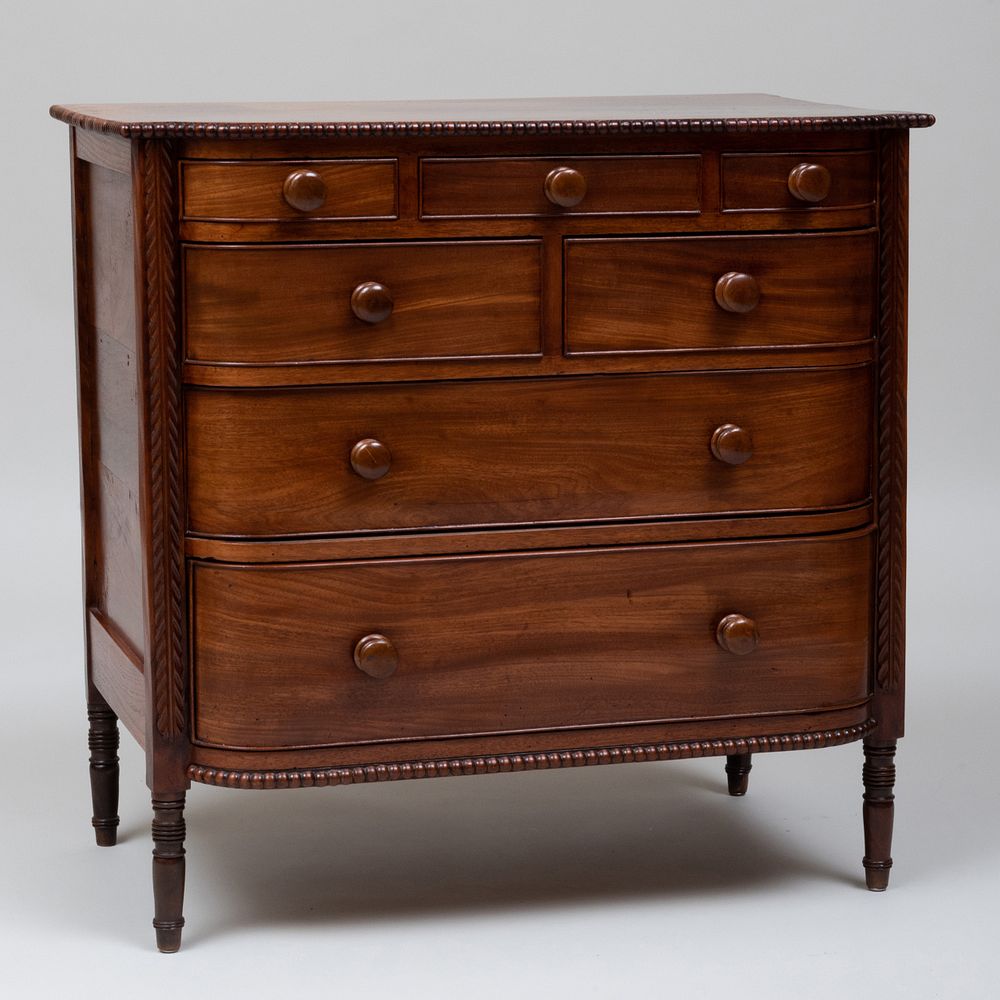 Appraisal: Regency Mahogany Diminutive Chest of Drawers x x in The