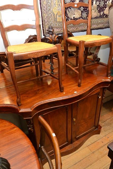 Appraisal: VICTORIAN MAHOGANY SIDEBOARD WITH A MIRROR BACK VICTORIAN MAHOGANY SIDEBOARD