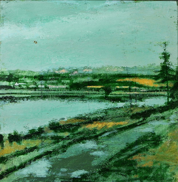 Appraisal: JOHN ELLISON TH CENTURY 'Irish Lough' signed with initials oils