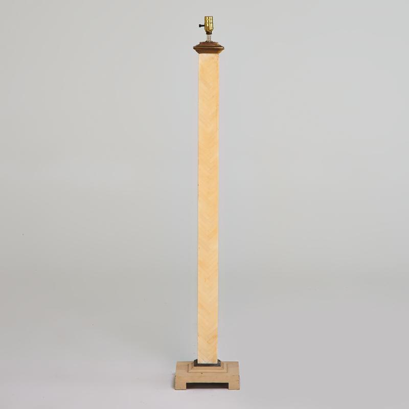 Appraisal: ENRIQUE GARCEL Floor lamp Colombia s Bone brass painted wood