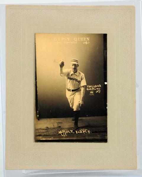 Appraisal: Baseball Photograph of Pitcher Sam Moffet Shows Moffet in Indianapolis