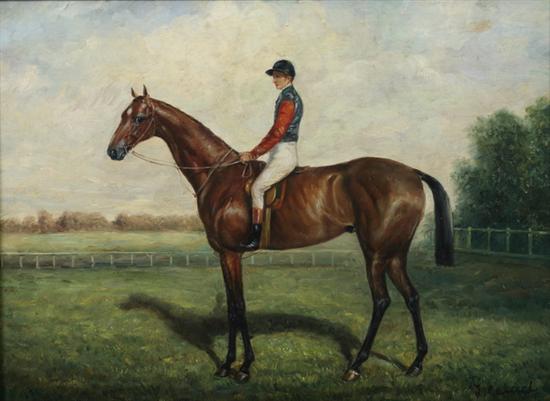 Appraisal: L CASSEDY English th century JOCKEY ON HORSEBACK signed lower