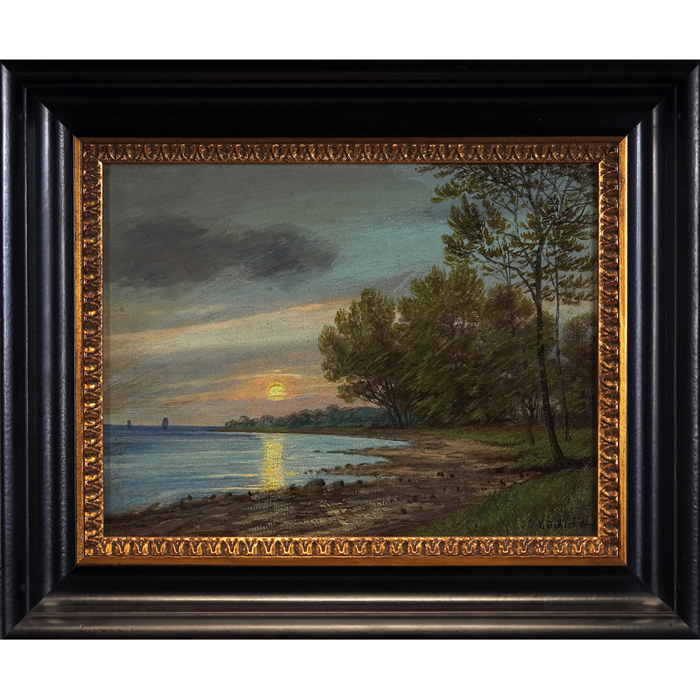 Appraisal: Carl Schmidt American - Sunset oil canvas signed framed x