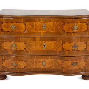 Appraisal: An Austrian Walnut Marquetry Commode th Century Height x width