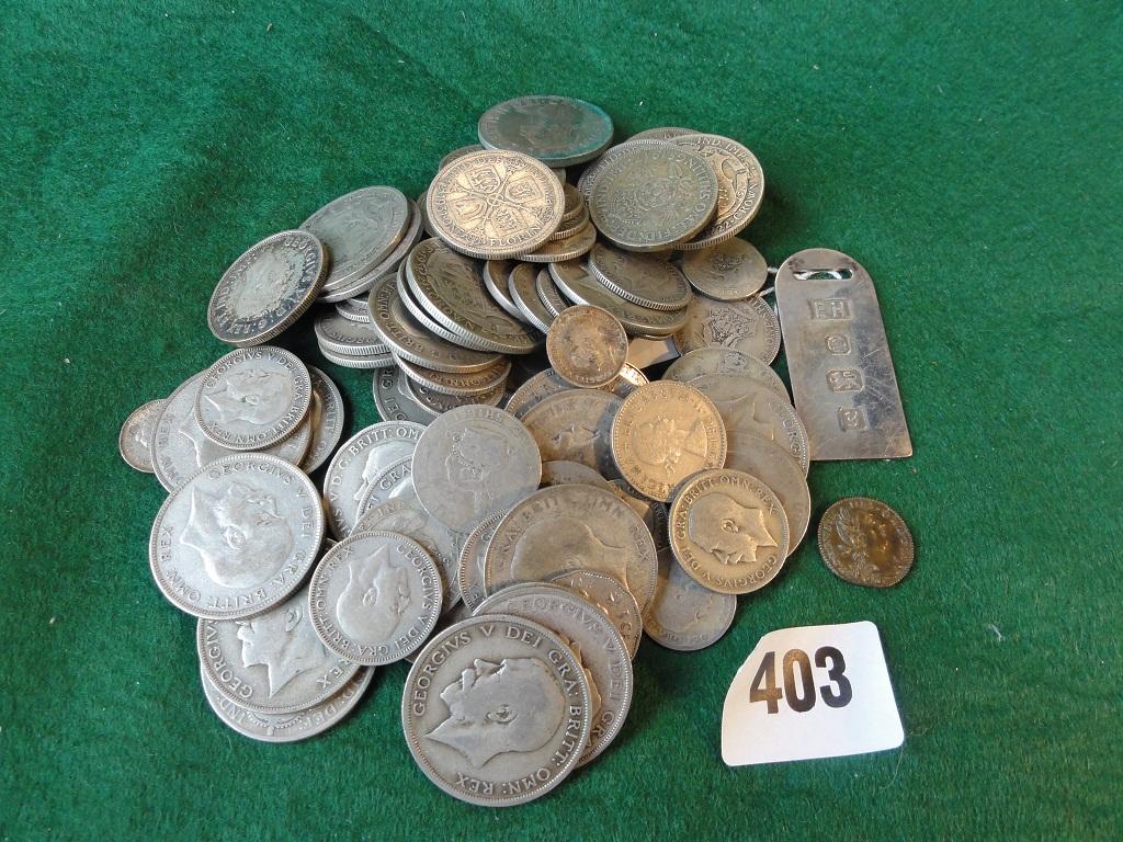 Appraisal: A large selection of UK silver coins including d d