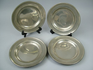 Appraisal: Six th century style English pewter plates bearing London touchmarks