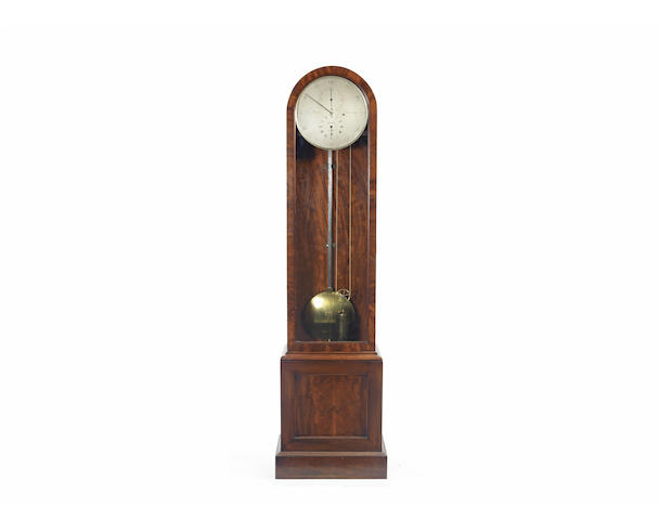 Appraisal: A good small mid th century mahogany longcase regulator with