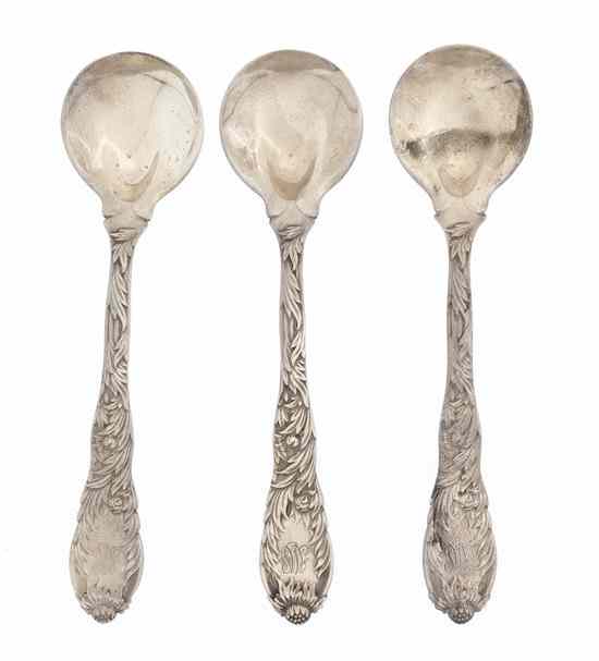 Appraisal: A Set of Six American Sterling Silver Bouillon Spoons Tiffany