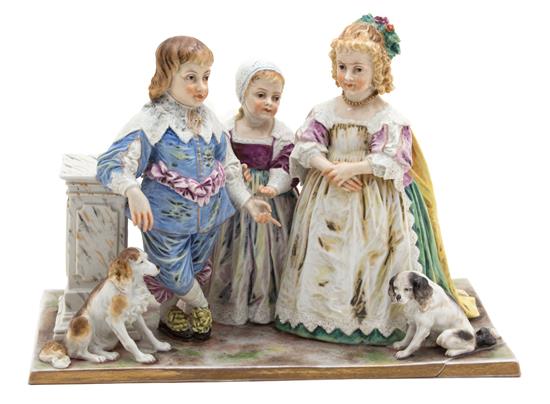 Appraisal: Sale Lot A German Porcelain Figural Group th century depicting