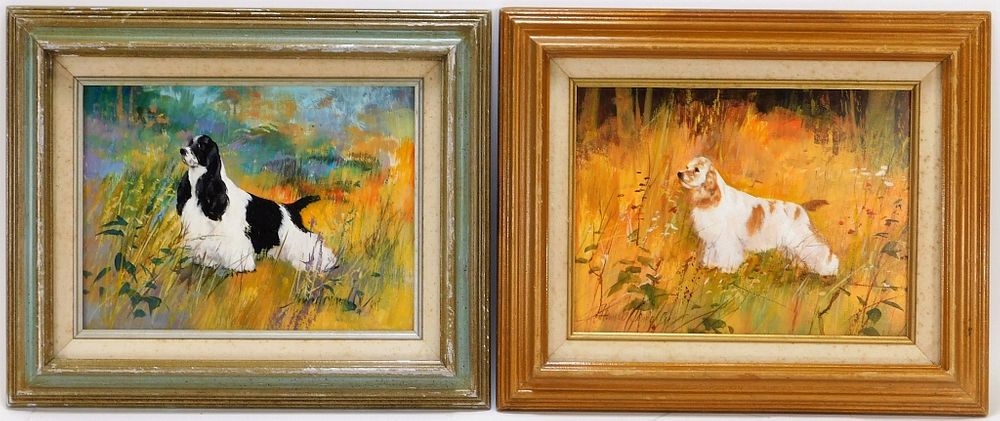 Appraisal: Howard Connelly Springer Spaniel O B Paintings Rhode Island -