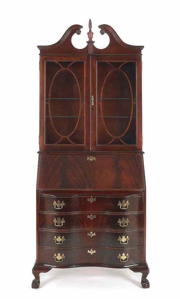 Appraisal: Jasper Cabinet Co mahogany secretary h w