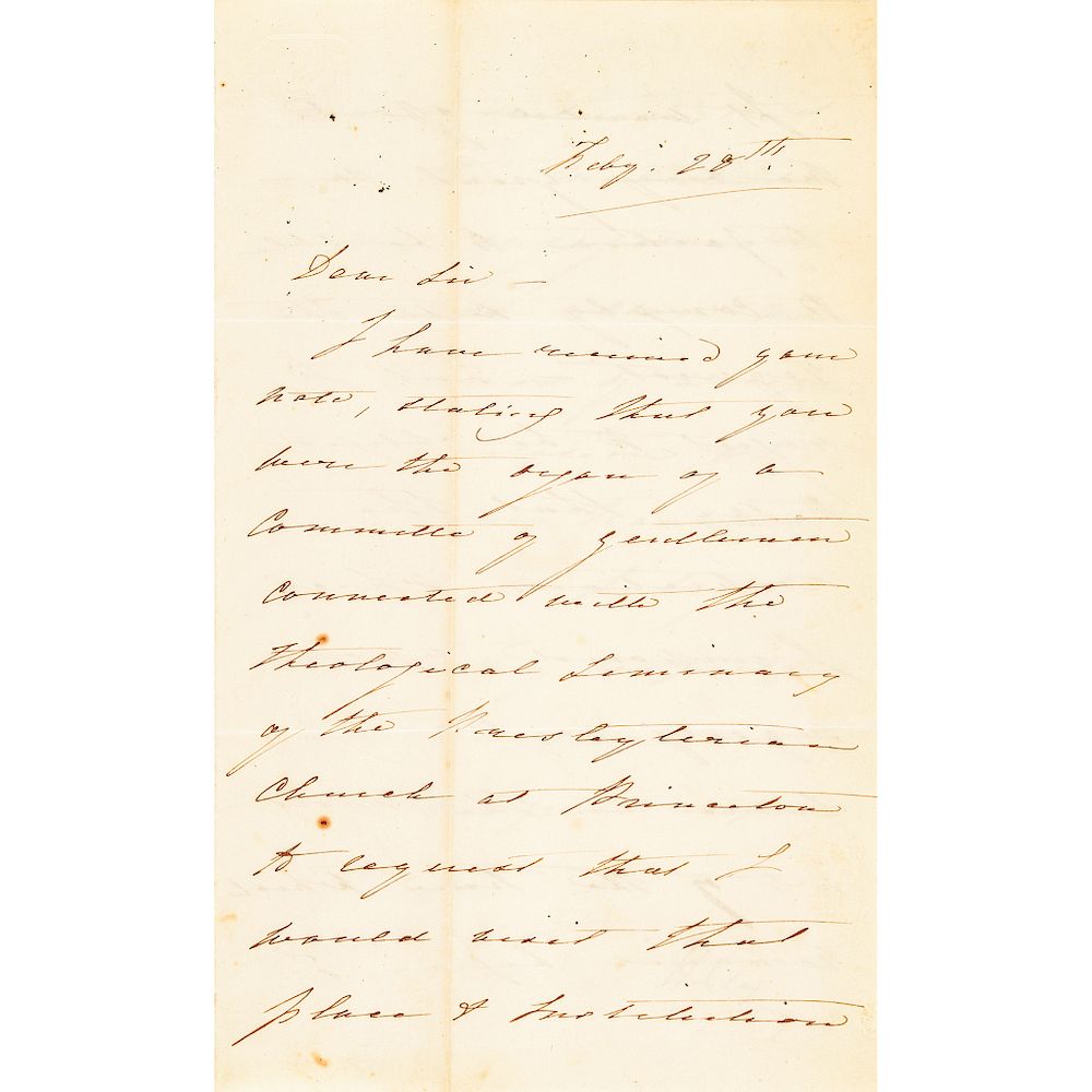 Appraisal: HENRY CLAY SR Three Page Autograph Letter Signed Political Henry