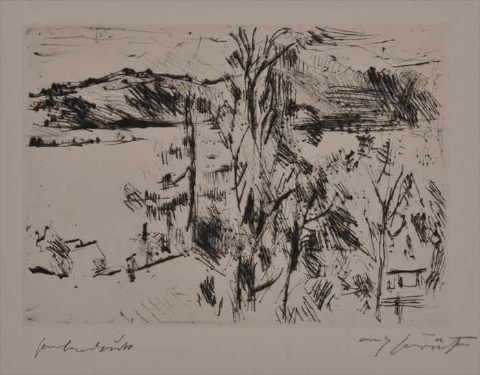 Appraisal: LOVIS CORINTH - STILL LIFE AND MOUNTAIN LANDSCAPE Etchings x