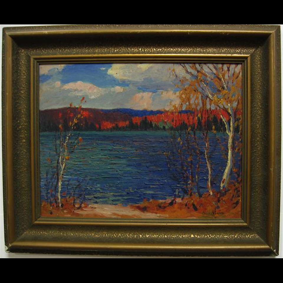 Appraisal: ALICE AMELIA INNES - CANADIAN AUTUMN LAKE STUDY OIL ON