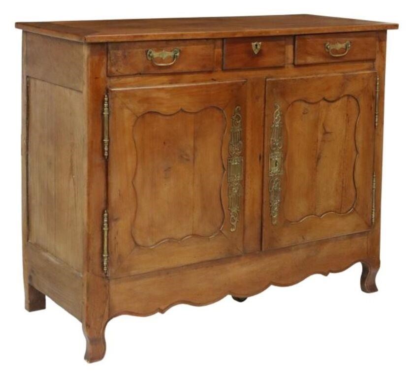 Appraisal: French Provincial Louis XV style fruitwood sideboard th th c