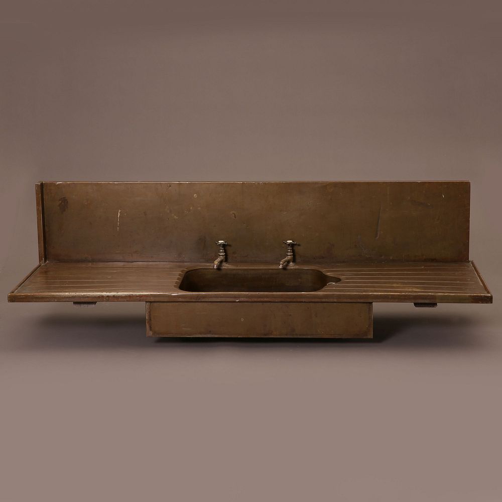 Appraisal: American Copper and Tin Alloy Kitchen Sink American Copper and