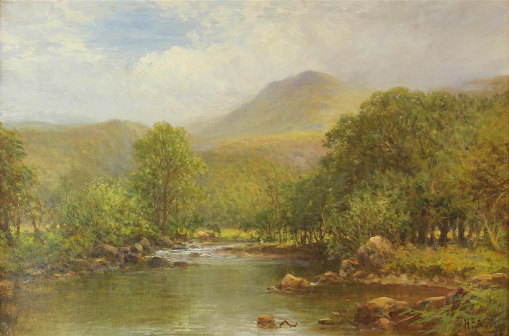 Appraisal: H EAST BRITISH TH CENTURY SPRING LANDSCAPE NEAR POOLEY BRIDGE