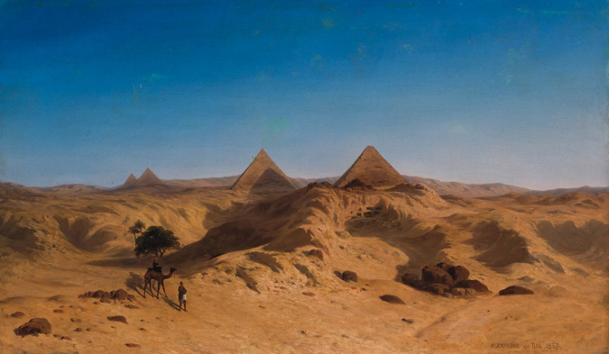 Appraisal: ALEXANDER DE BAR French - The Pyramids oil on canvas