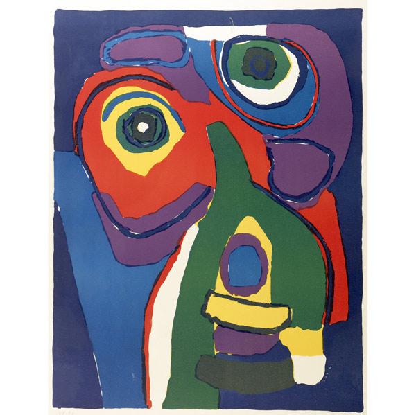 Appraisal: KAREL APPEL Dutch - Untitled lithograph in colors framed Provenance