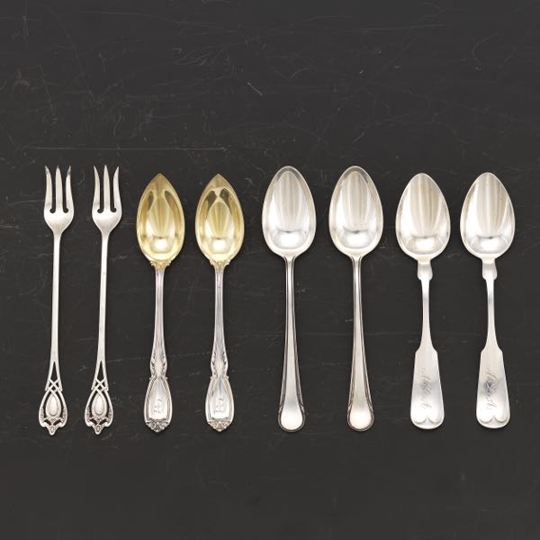 Appraisal: ASSORTED STERLING FLATWARE Including Gorham teaspoons Watson teaspoons Durgin citrus