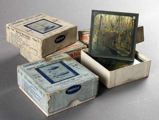 Appraisal: Boxes of British Lantern Slides WWI Themes