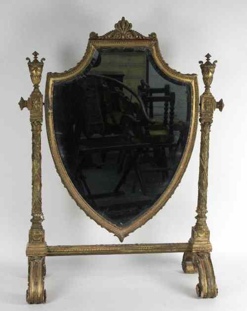 Appraisal: A th Century gilt gesso framed swing frame mirror of