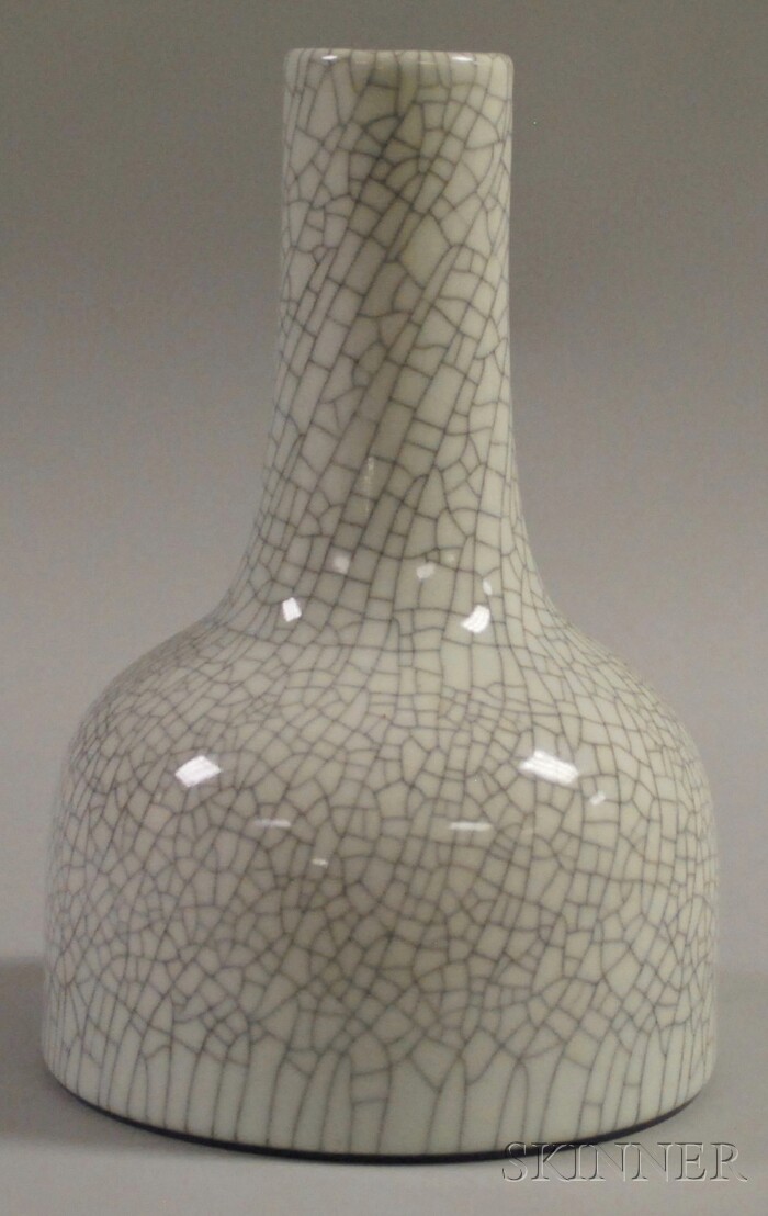 Appraisal: Asian Crackle-glazed Porcelain Bottle-form Vase ht in