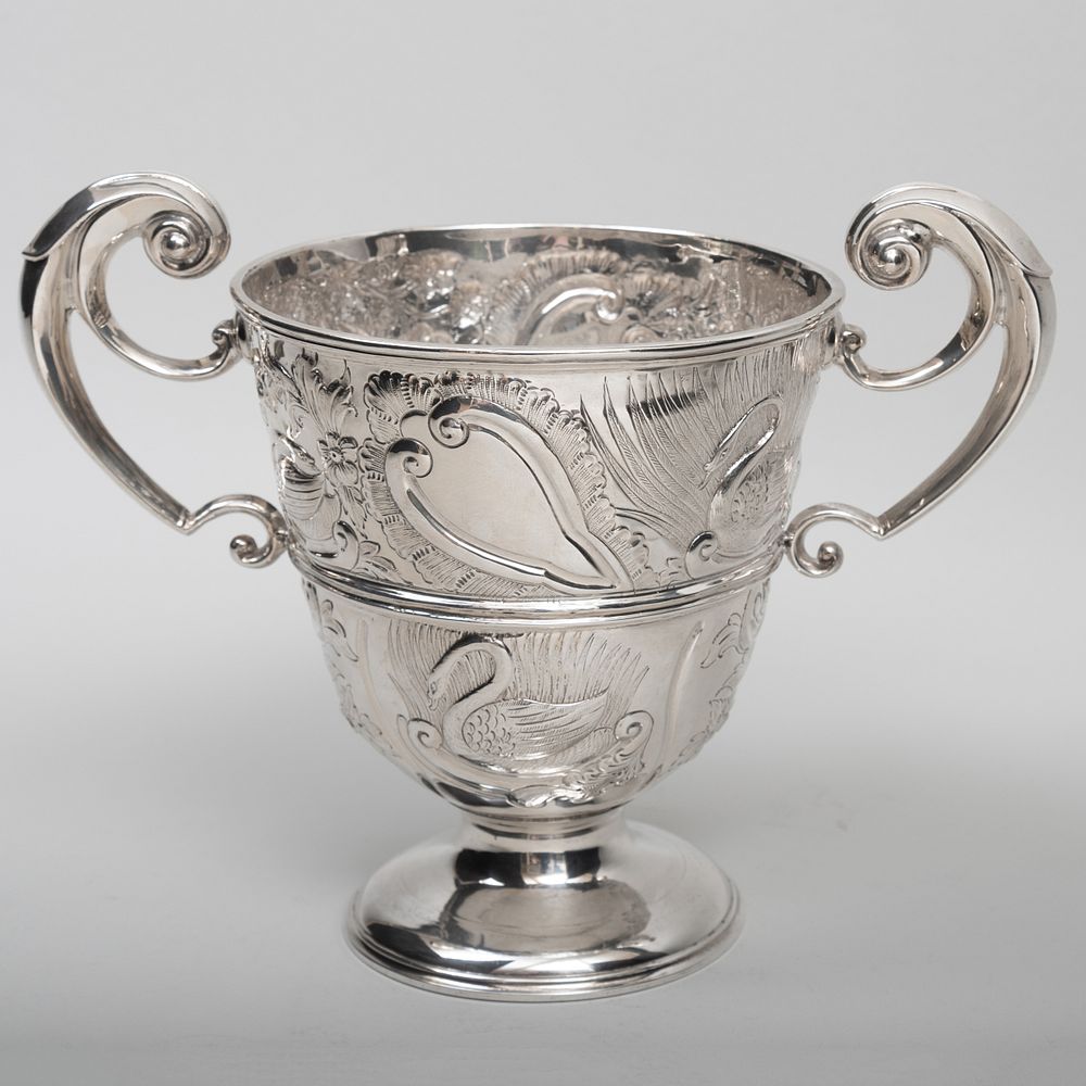 Appraisal: Edward VII Silver Twin-Handled Cup Mark of George Nathan Ridley